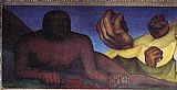 Diego Rivera Canvas Paintings - Detroit Industry